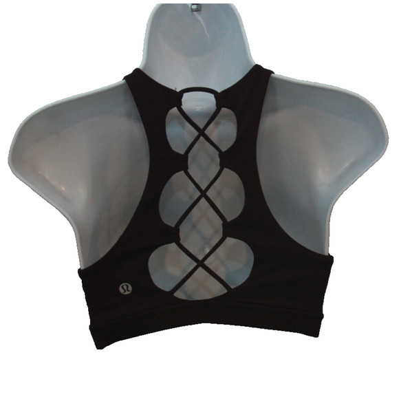 A6 Lululemon Tied To It Bra Black Cherry Size 4 $58 - Picture 4 of 6